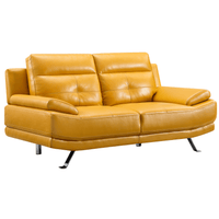 Outlet Islington Leather Mustard 2 Seater Sofa - Furniture Instore
