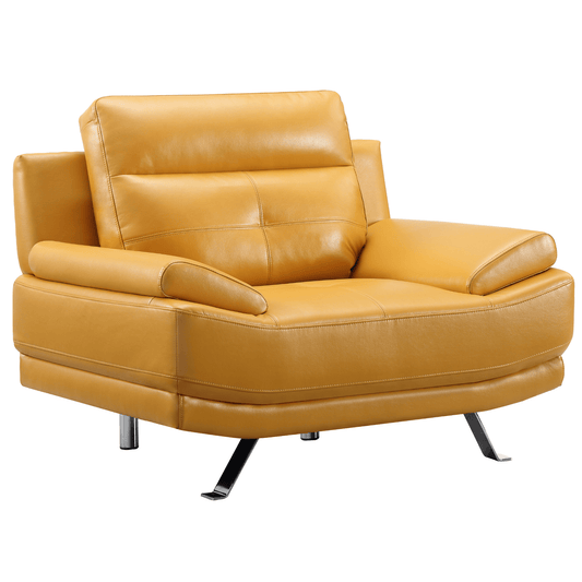 Outlet Islington Leather Mustard Armchair - Furniture Instore