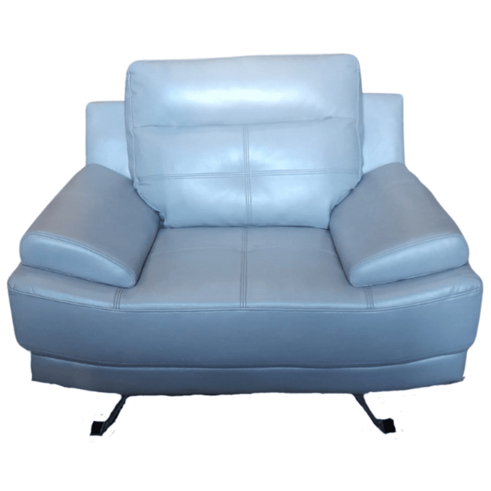 Outlet Islington Light Grey Leather Armchair - Furniture Instore