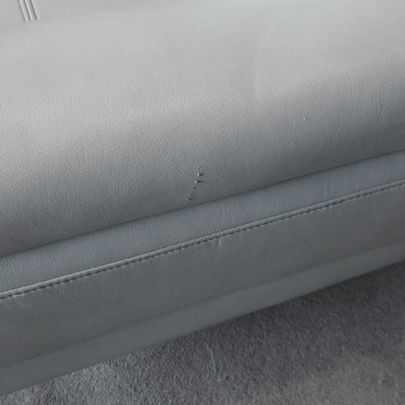 Outlet Islington Light Grey Leather Armchair - Furniture Instore