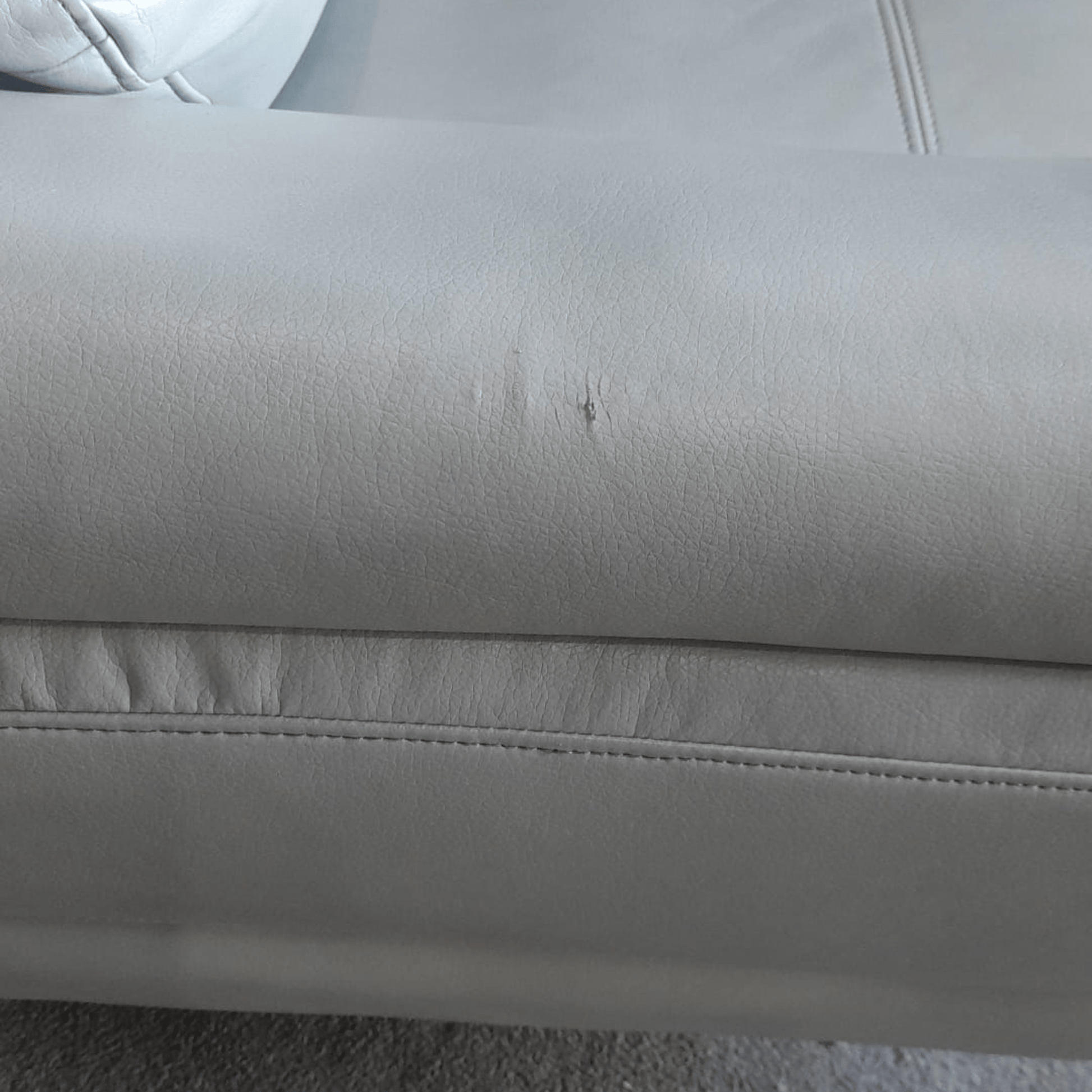 Outlet Islington Light Grey Leather Armchair - Furniture Instore