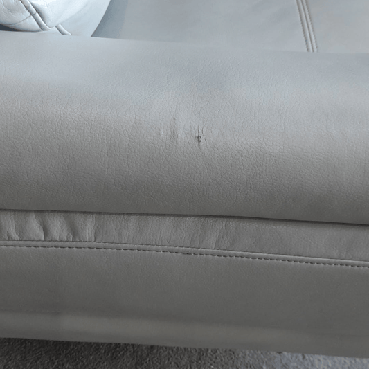 Outlet Islington Light Grey Leather Armchair - Furniture Instore