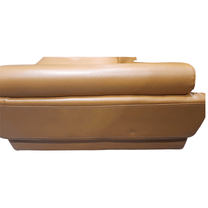 Brown leather sofa on a white background