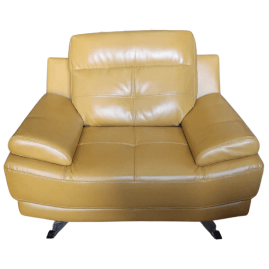Outlet Islington Mustard Leather Armchair - Furniture Instore