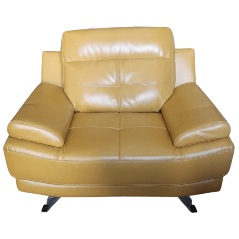 Outlet Islington Mustard Leather Armchair - Furniture Instore