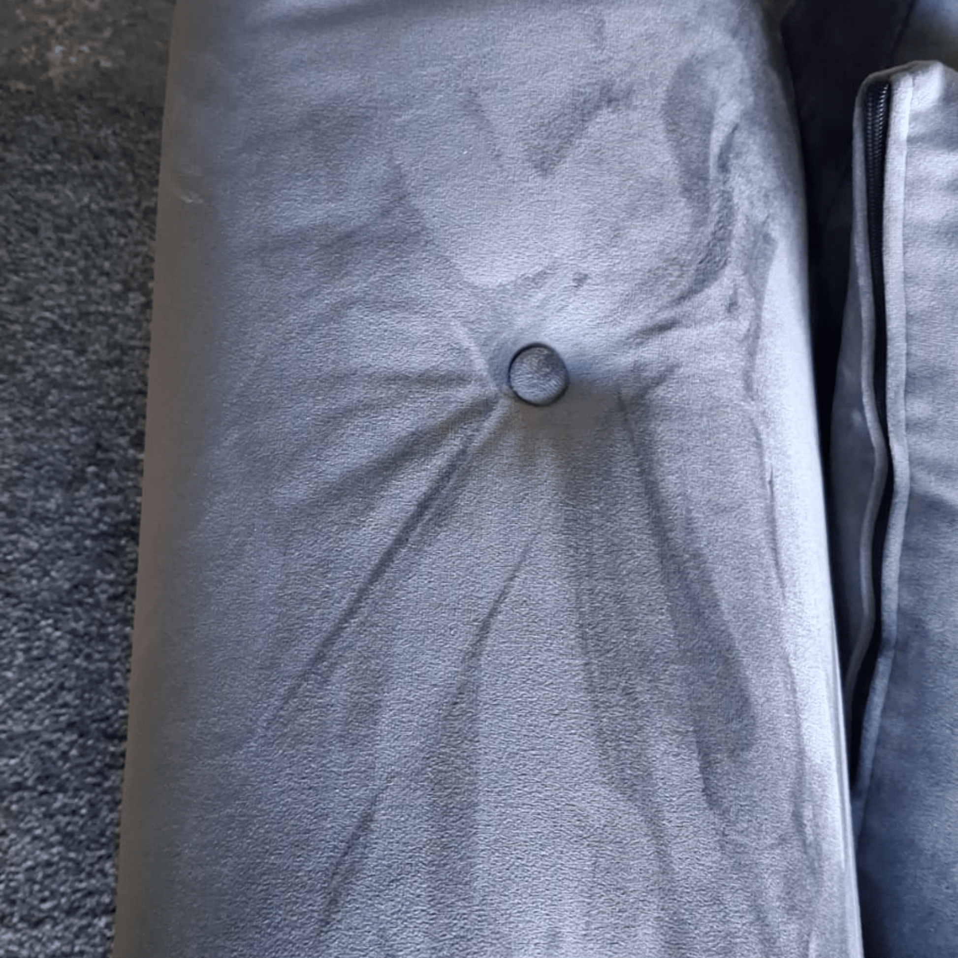 Outlet Olympia Grey Fabric Velvet 3 Seater Sofa - Furniture Instore