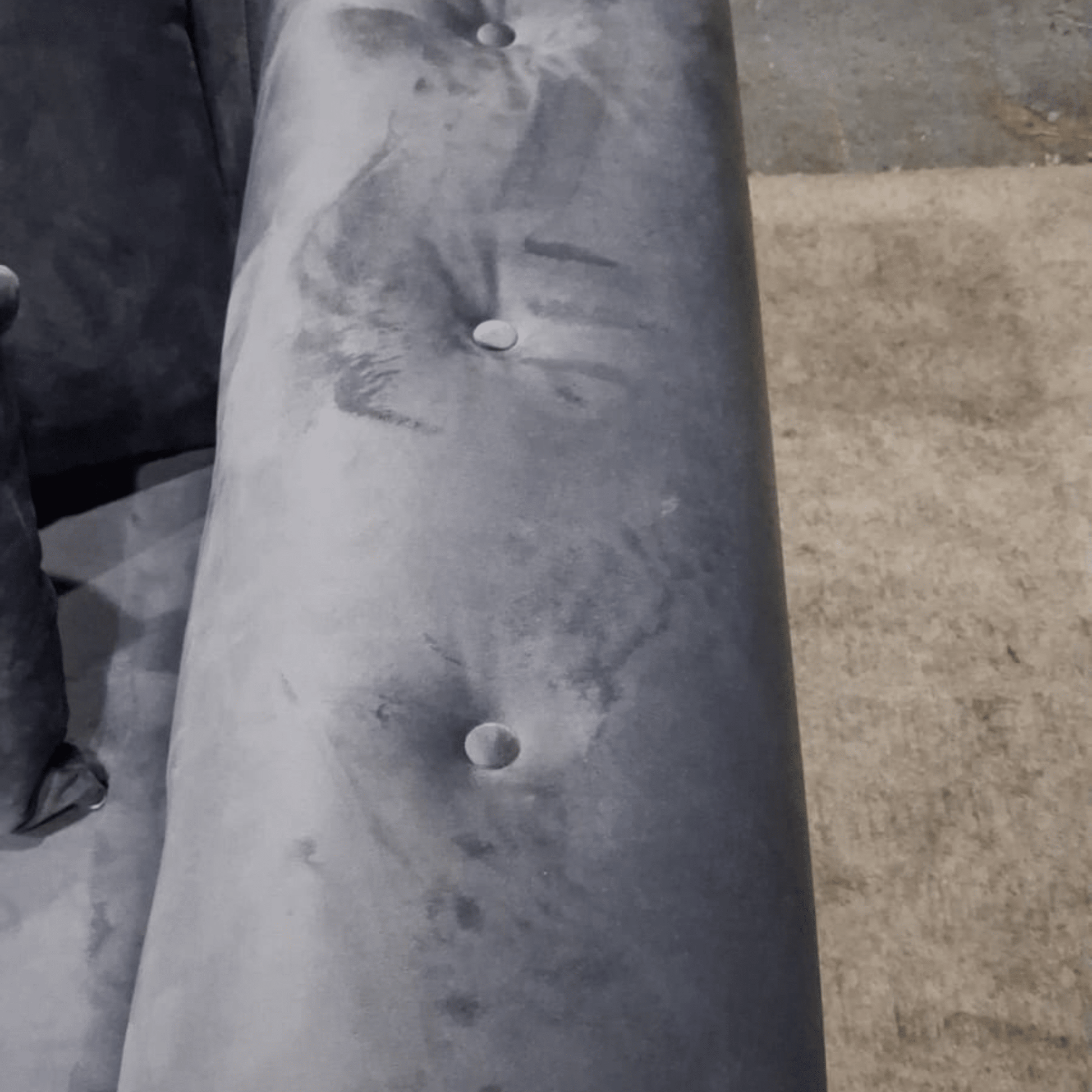 Outlet Olympia Grey Fabric Velvet 3 Seater Sofa - Furniture Instore