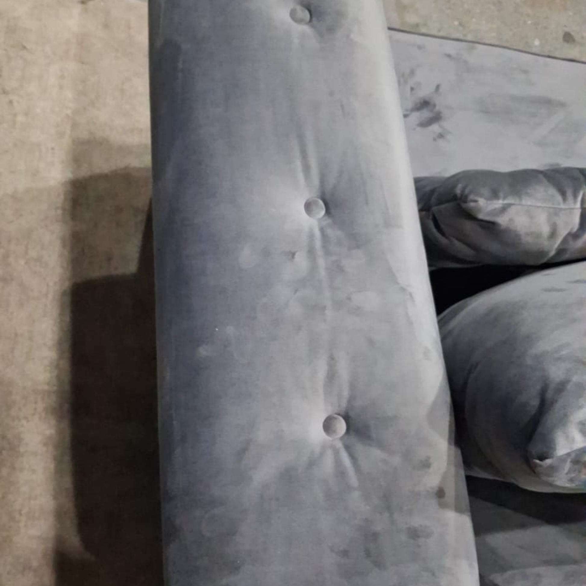 Outlet Olympia Grey Fabric Velvet 3 Seater Sofa - Furniture Instore