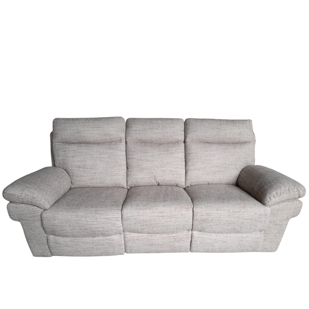 Outlet Tanya Beige Fabric Electric Recliner 3 Seater Sofa - Furniture Instore