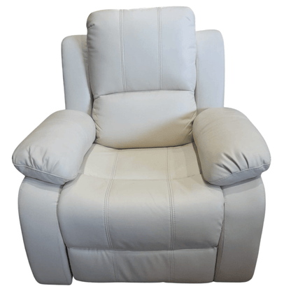 cream leather armchair on a white background 