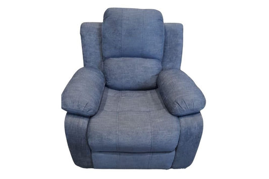 Grey recliner chair on a white background