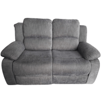 Gray fabric sofa on a white background