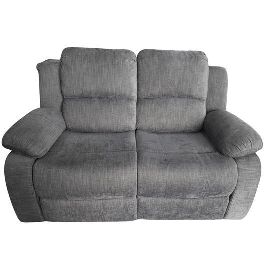 Gray fabric sofa on a white background