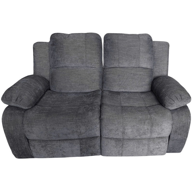 Gray fabric sofa on a white background