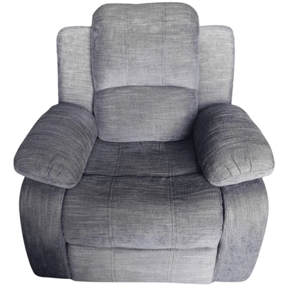 Gray recliner chair on a white background