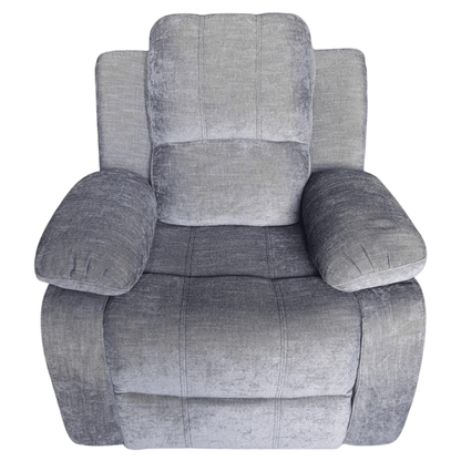 Gray recliner chair on a white background