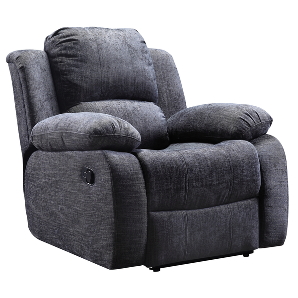 Outlet Valencia Roxy Charcoal Fabric Manual recliner Armchair