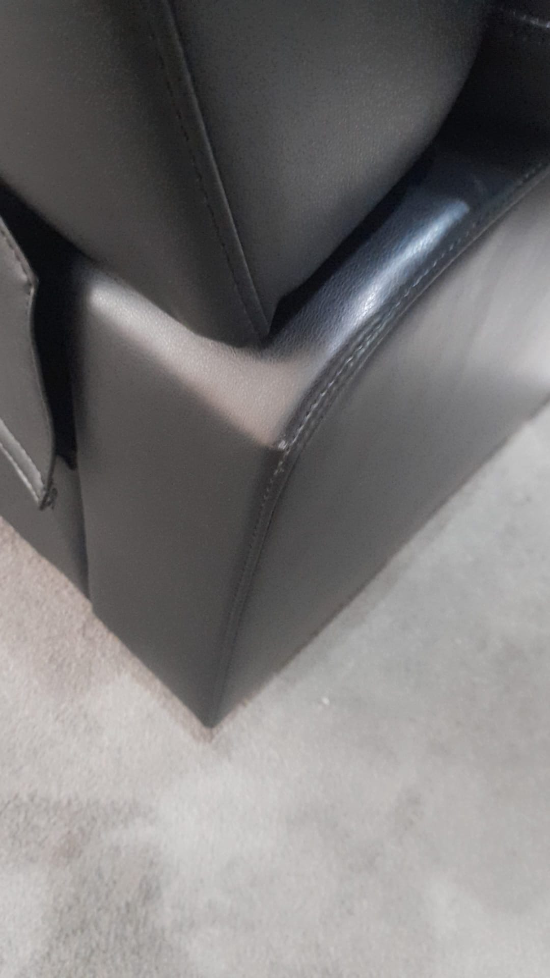 Outlet Valerie Black Leather 3 Seater Sofa - Furniture Instore