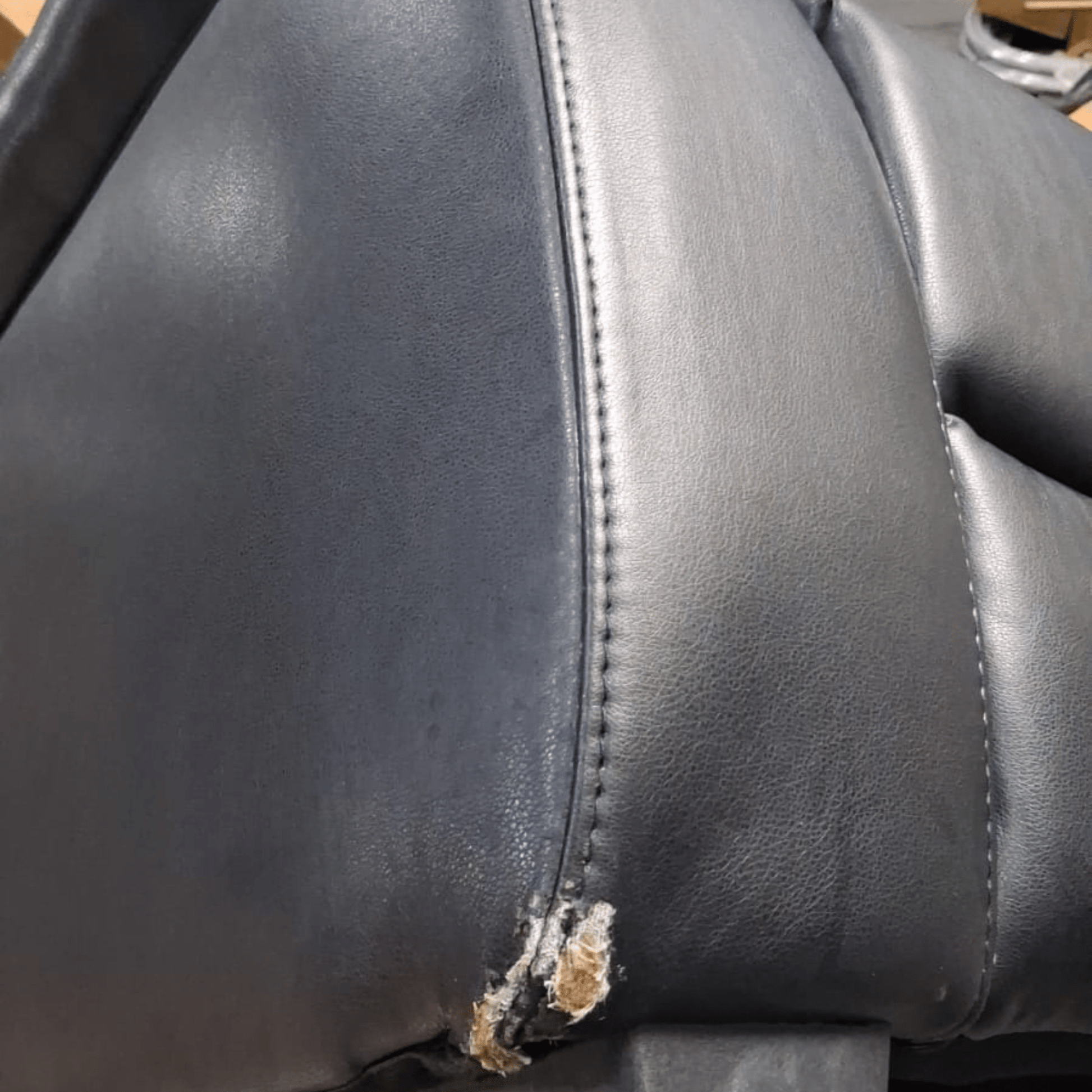 Outlet Valerie Black Leather 3 Seater Sofa - Furniture Instore
