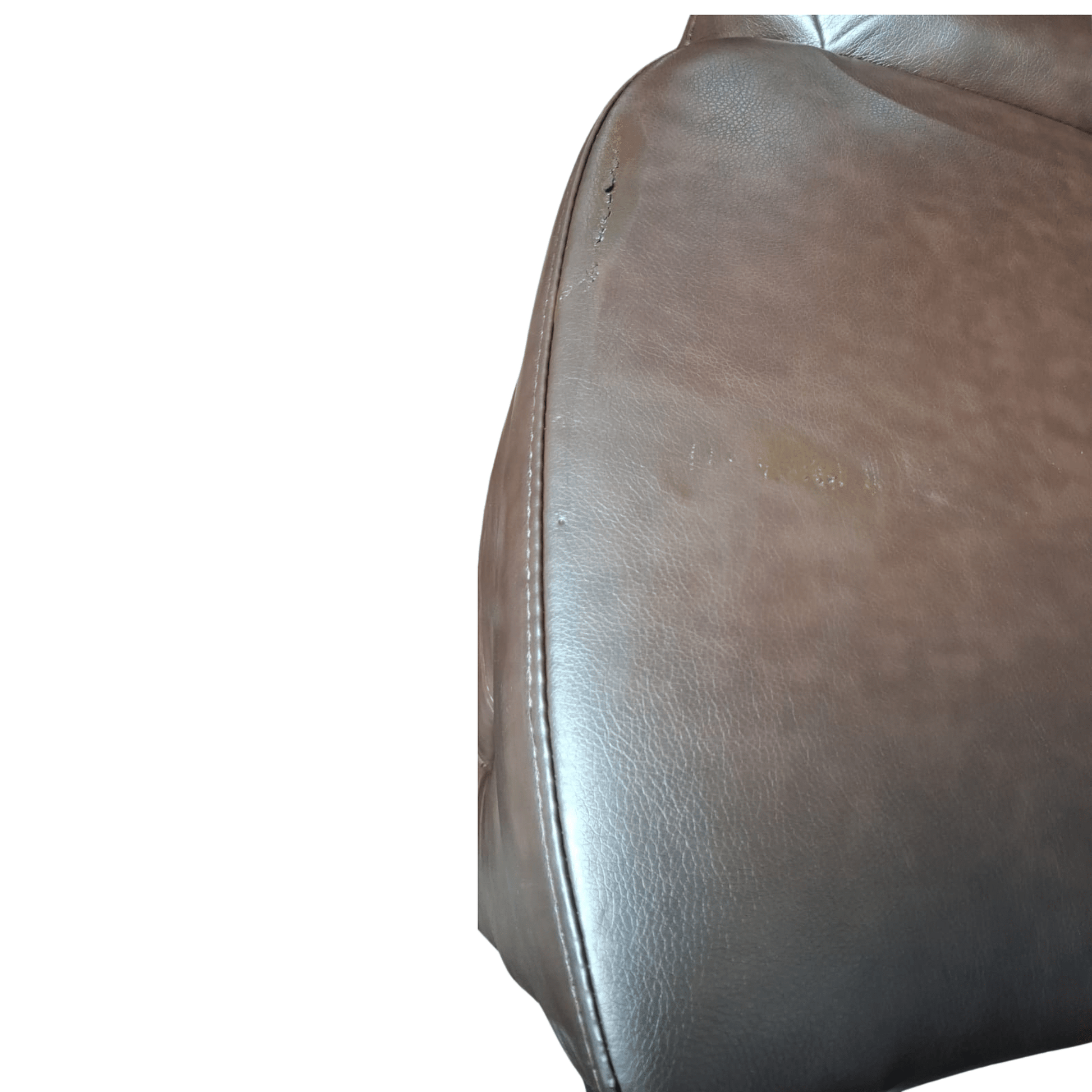 Outlet Valerie Brown Leather 3 Seater Sofa - Furniture Instore