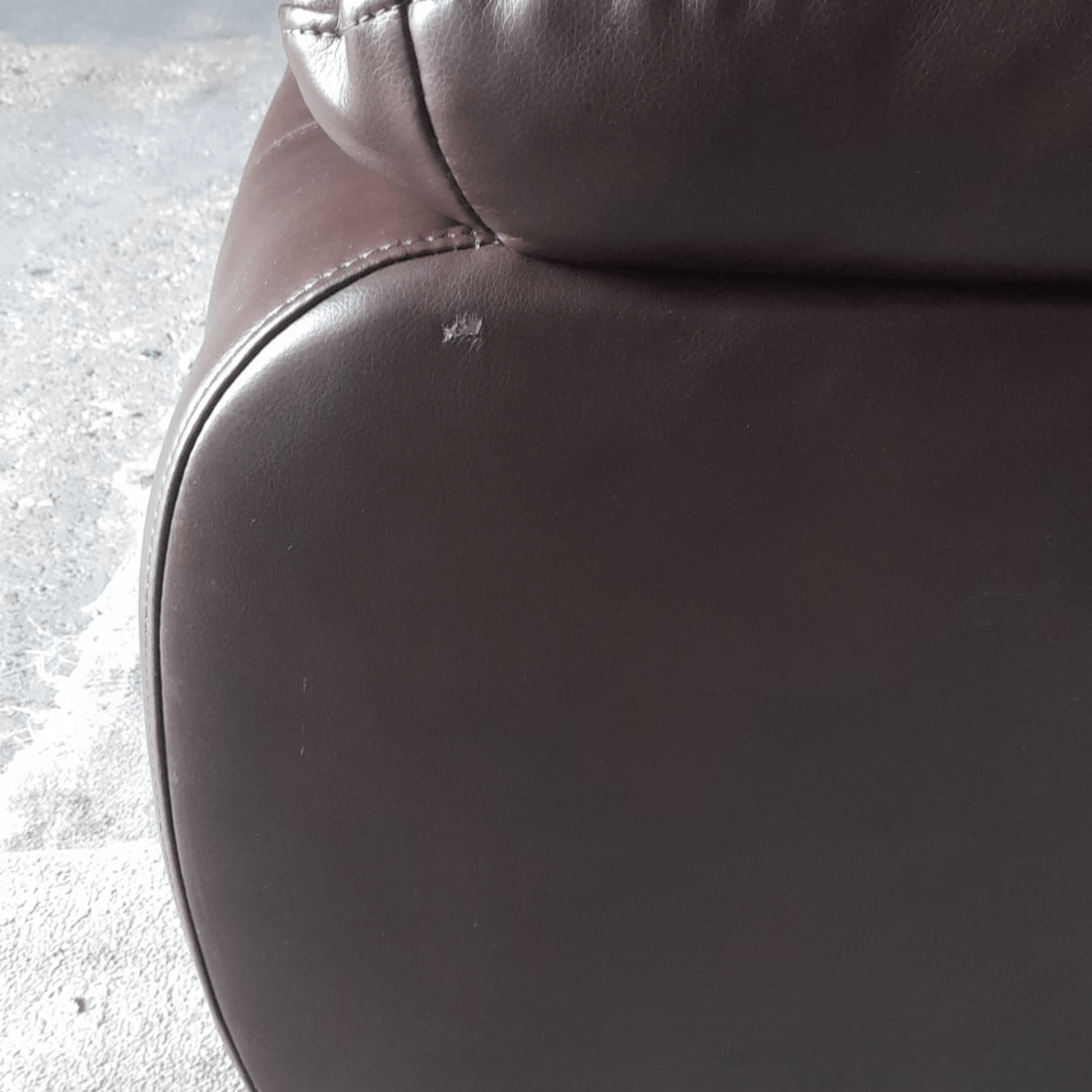 Outlet Valerie Brown Leather 3 Seater Sofa - Furniture Instore