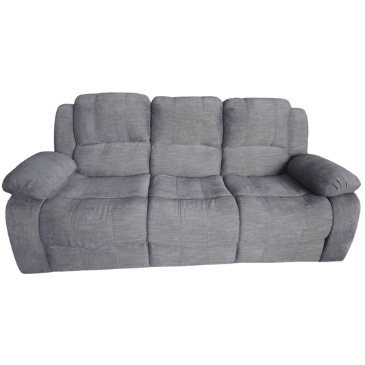 grey fabric sofa on a white background front facing