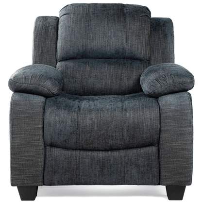 Gray recliner chair on a white background