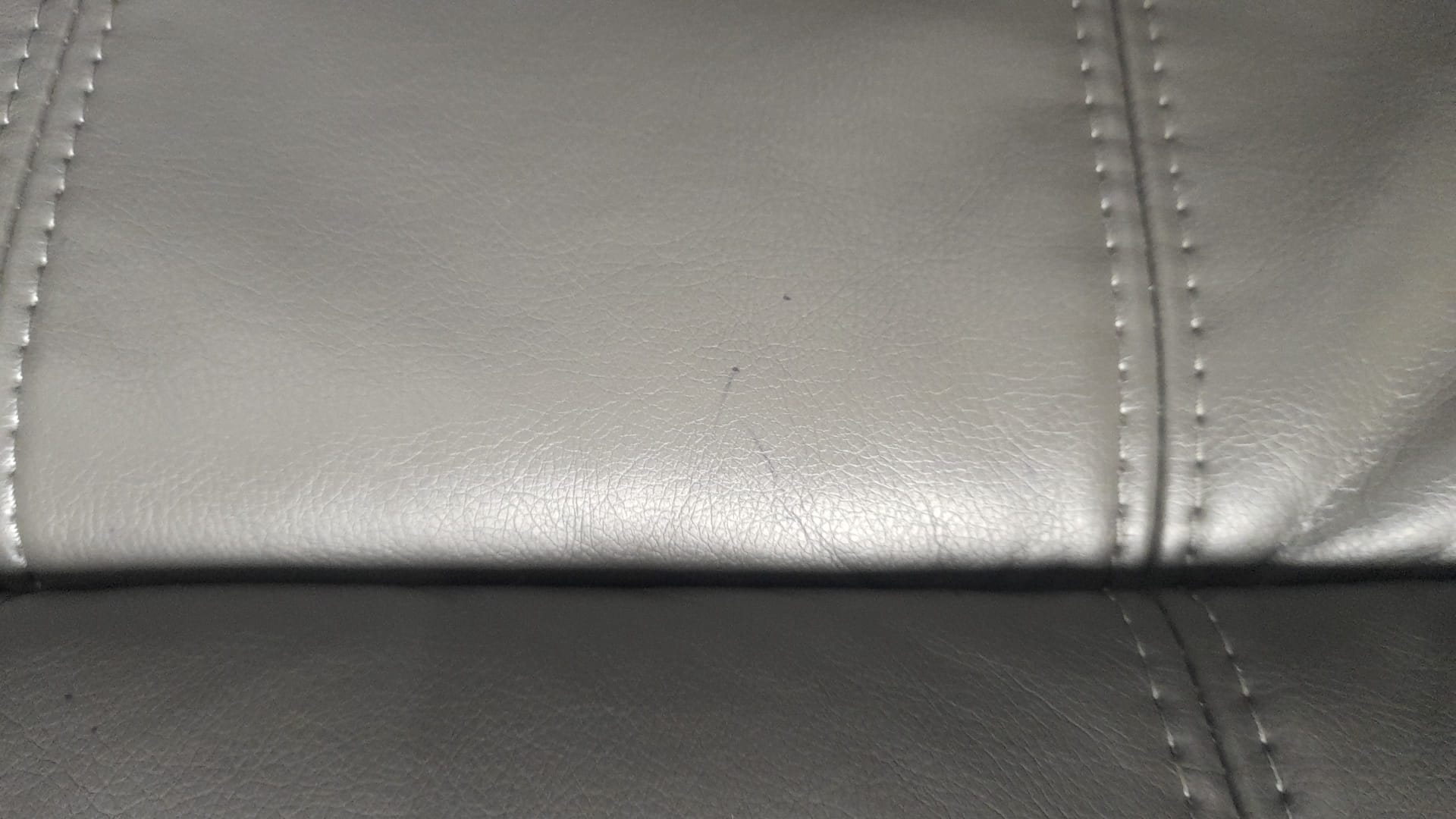 Outlet Valerie Grey Leather 2 Seater Sofa - Furniture Instore