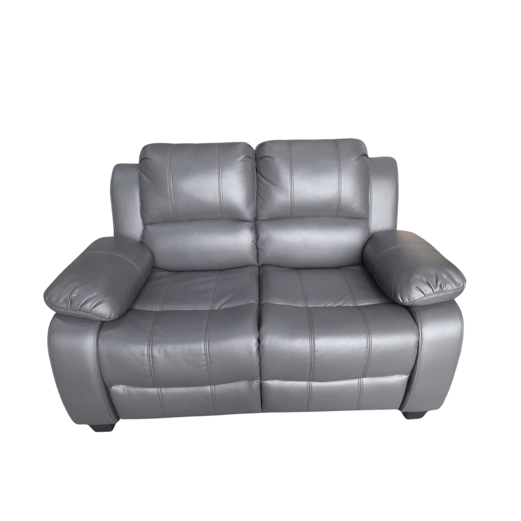 Outlet Valerie Grey Leather 2 Seater Sofa - Furniture Instore