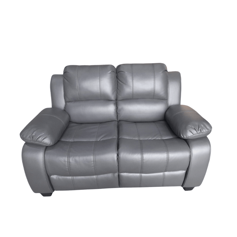 Outlet Valerie Grey Leather 2 Seater Sofa - Furniture Instore