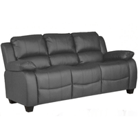 valerie grey leather 3 seater sofa- Furniture Instore
