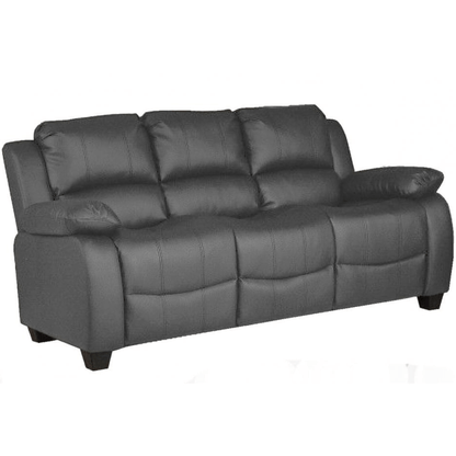 valerie grey leather 3 seater sofa- Furniture Instore