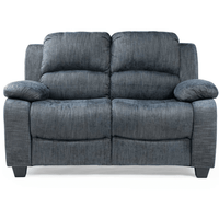 Blue reclining sofa on a white background