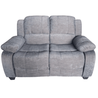 Gray fabric sofa on a white background