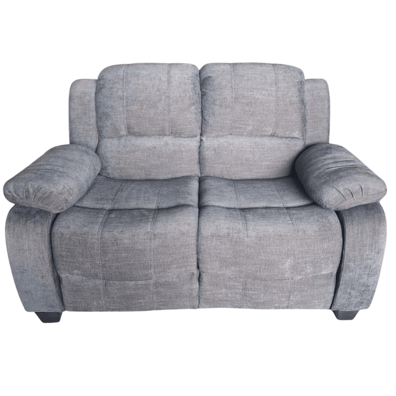Gray fabric sofa on a white background