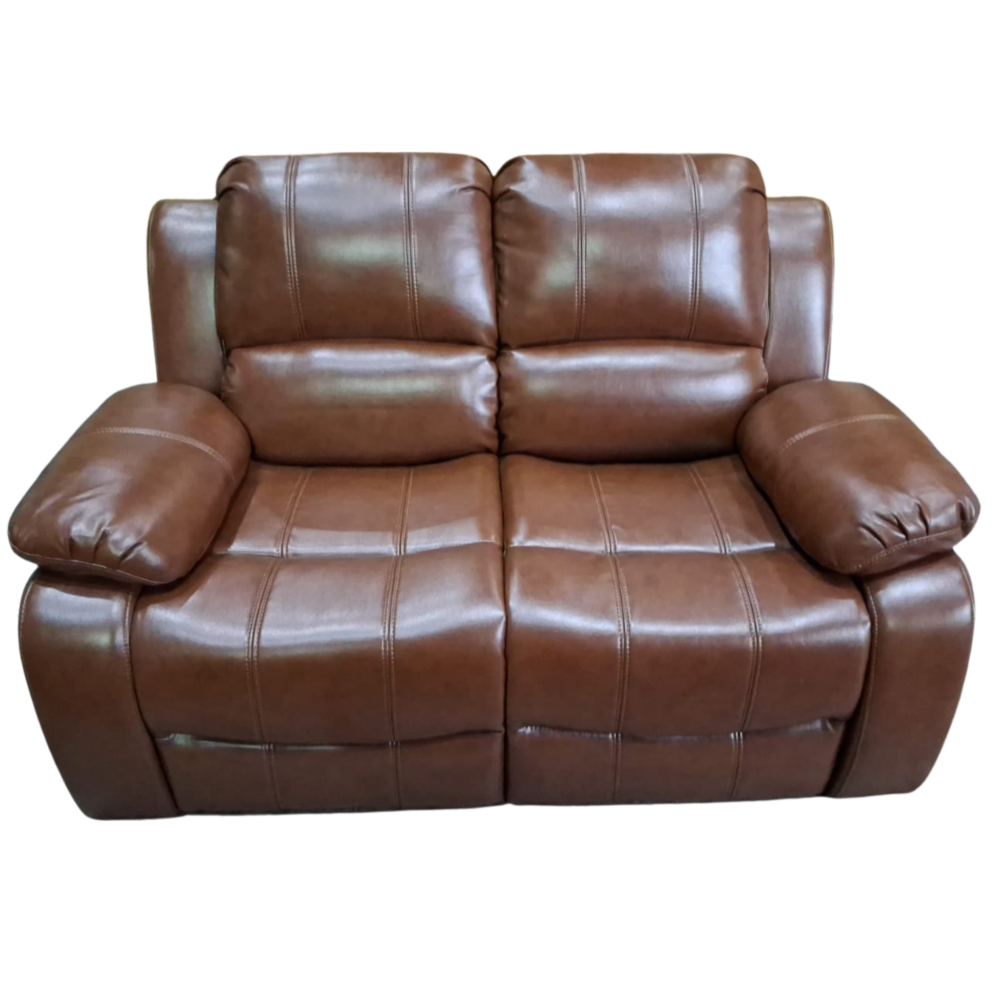 Outlet Valerie Tan Leather 2 Seater Sofa - Furniture Instore