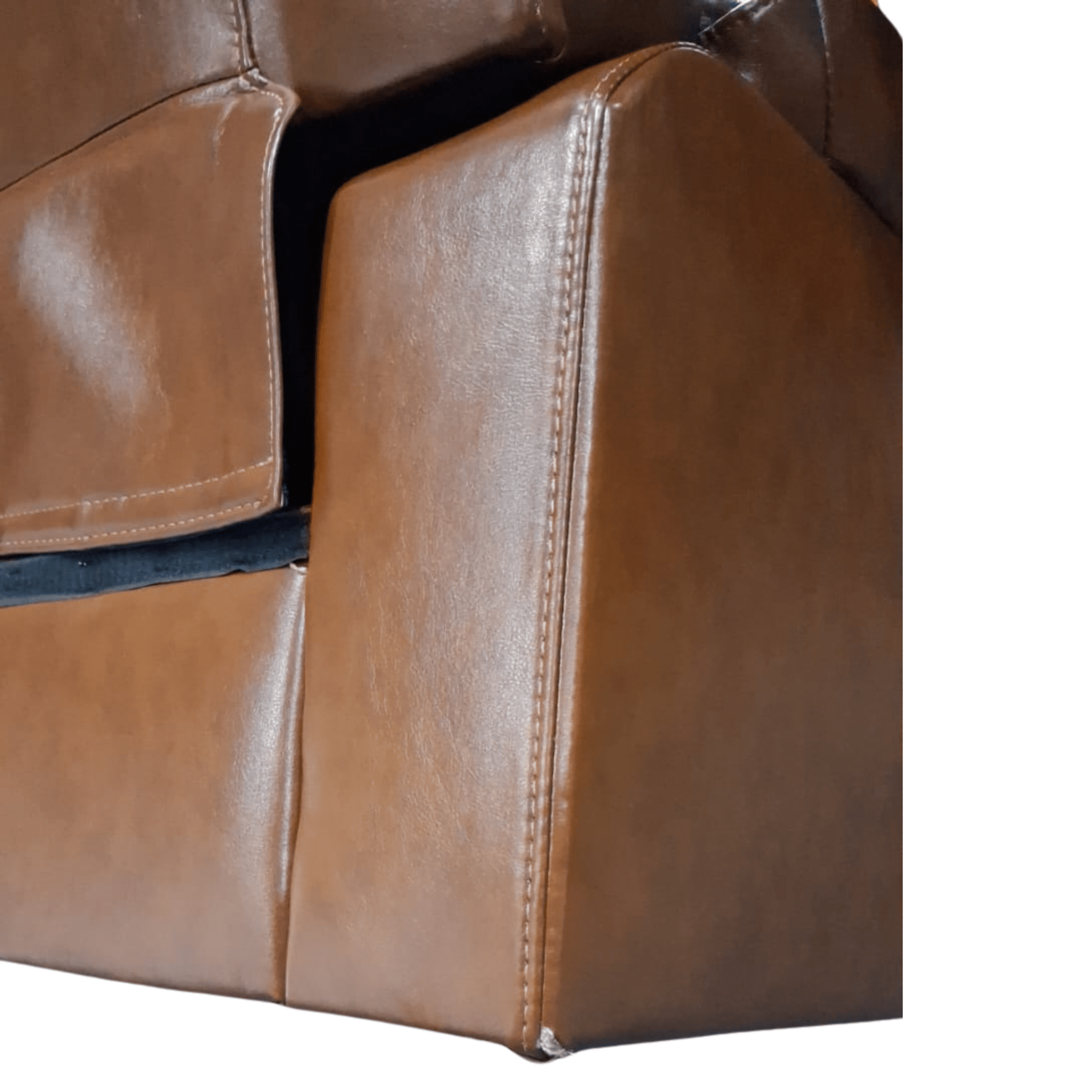 Outlet Valerie Tan Leather 3 Seater Sofa - Furniture Instore