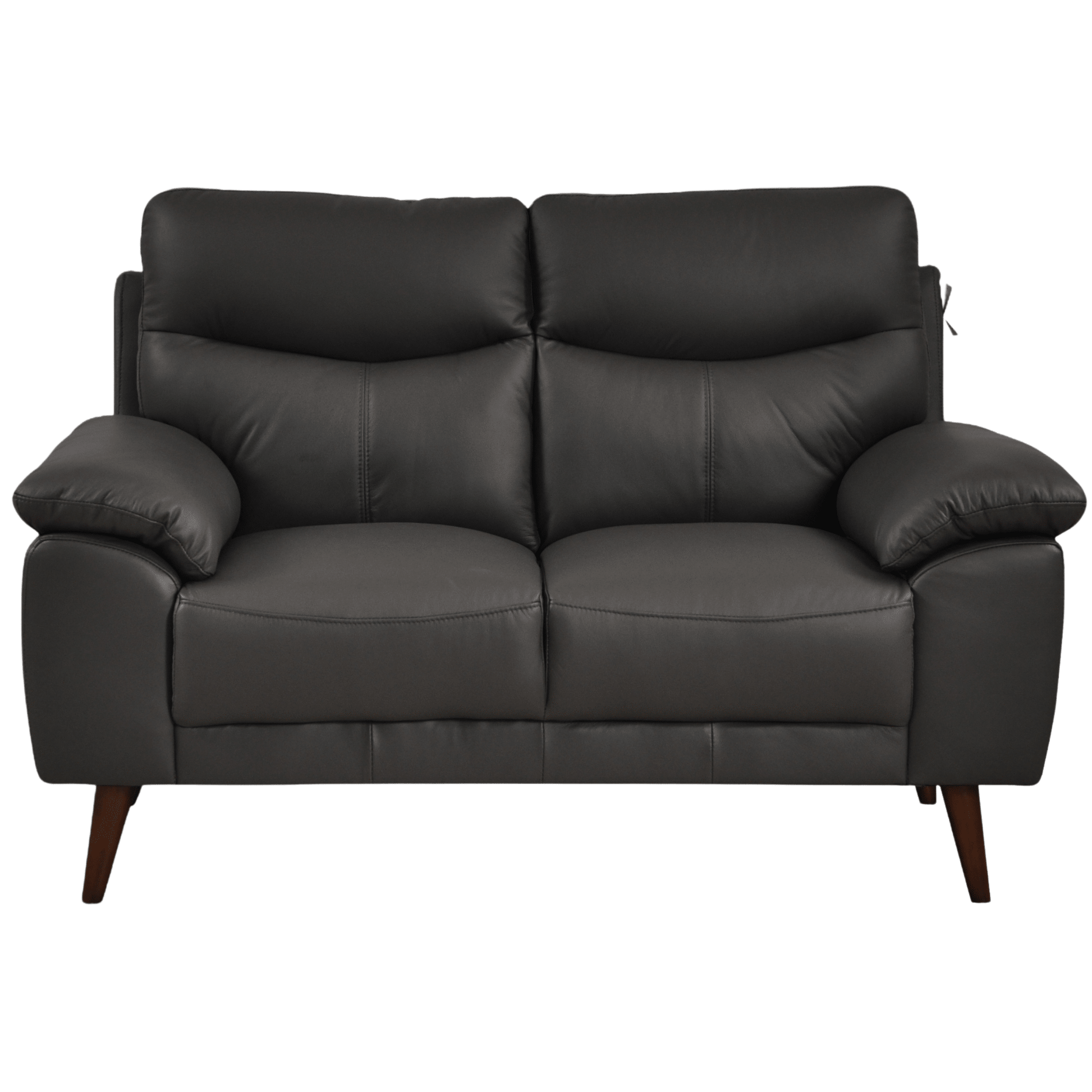 Outlet Vantage Genuine Leather Grey 2 Seater Sofa - Furniture Instore