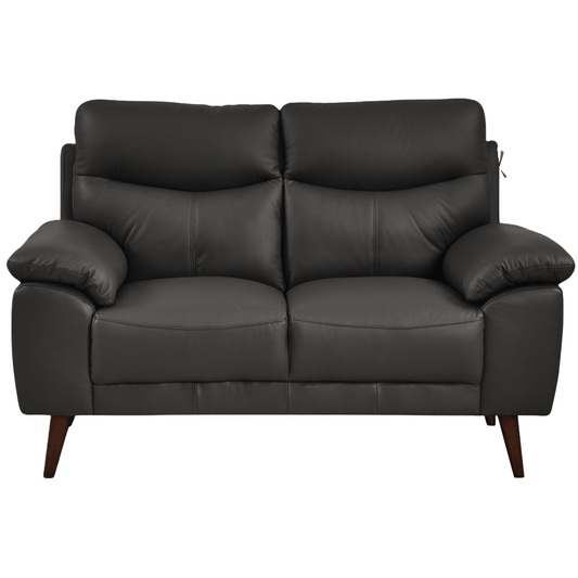 Outlet Vantage Genuine Leather Grey 2 Seater Sofa - Furniture Instore