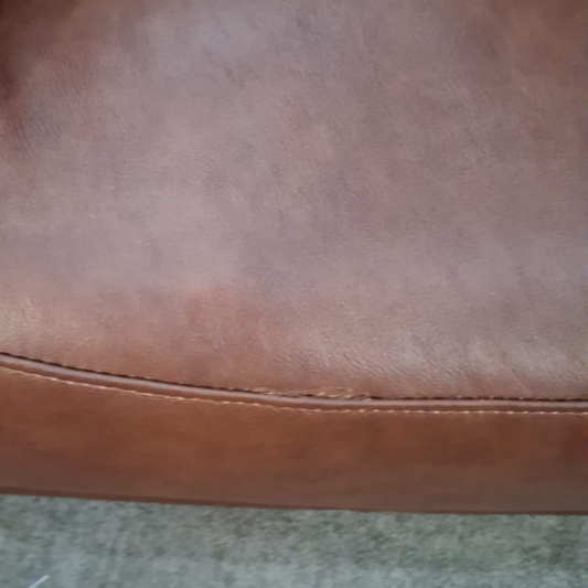 Outlet Vantage Genuine Leather Tan 2 Seater Sofa - Furniture Instore