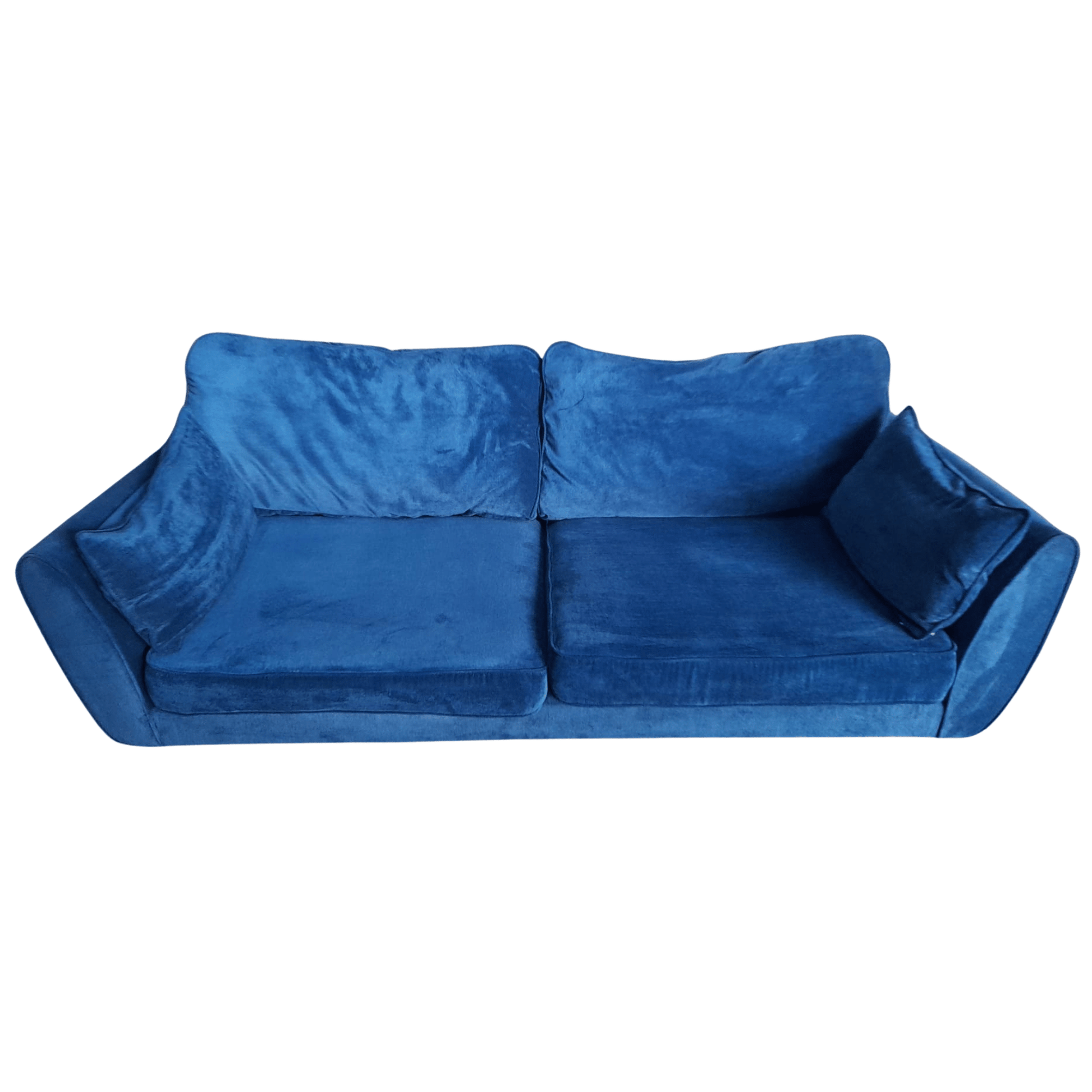 Blue sofa on a white background