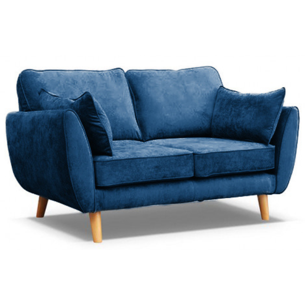 Outlet Zinc Blue Fabric 3 Seater