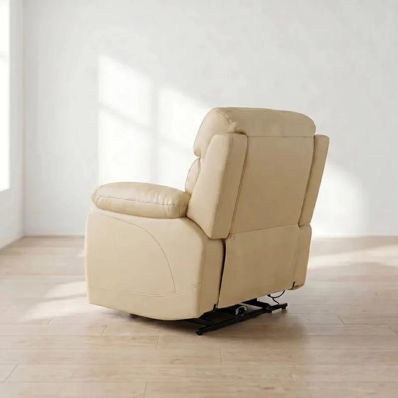 Renato Genuine Leather Cream Electric Power Recliner 2+1 Seater Sofa Set