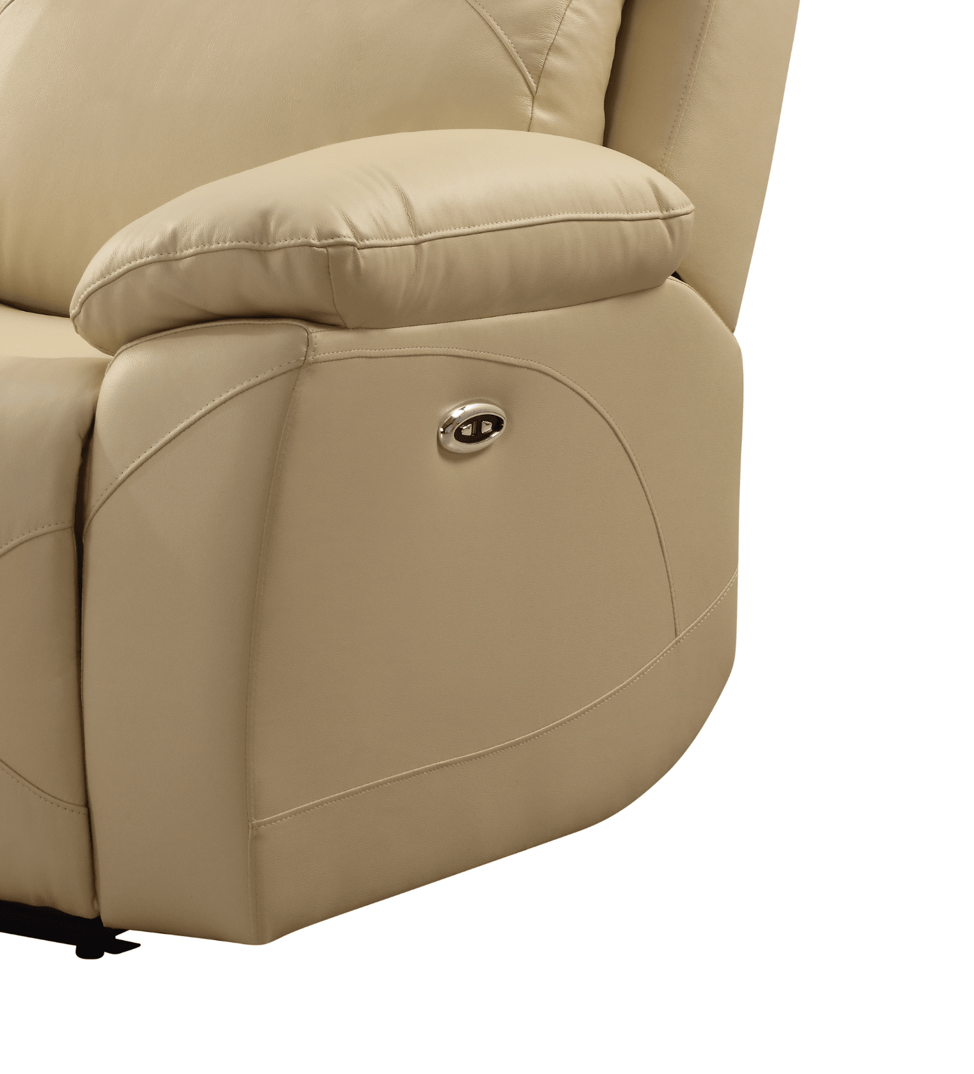 Renato Cream Leather Power Recliner Chair - Furniture Instore