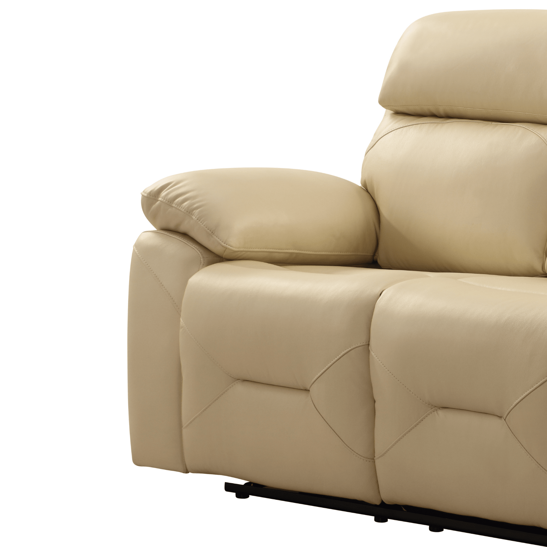 Renato Cream Leather Power Recliner Chair - Furniture Instore