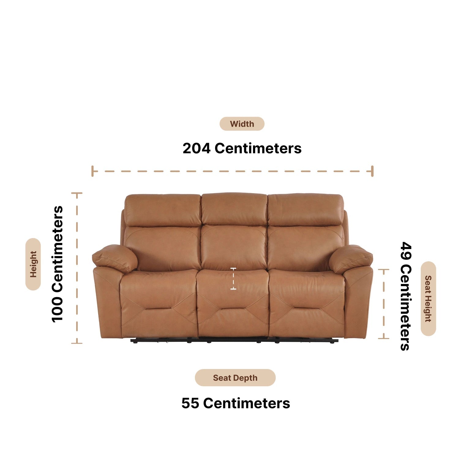 3 seater sofa dimensions