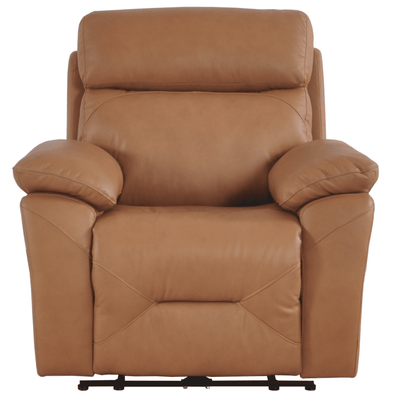 Renato Genuine Leather Caramel Electric Power Recliner Armchair