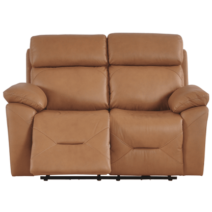 Brown leather sofa on a white background