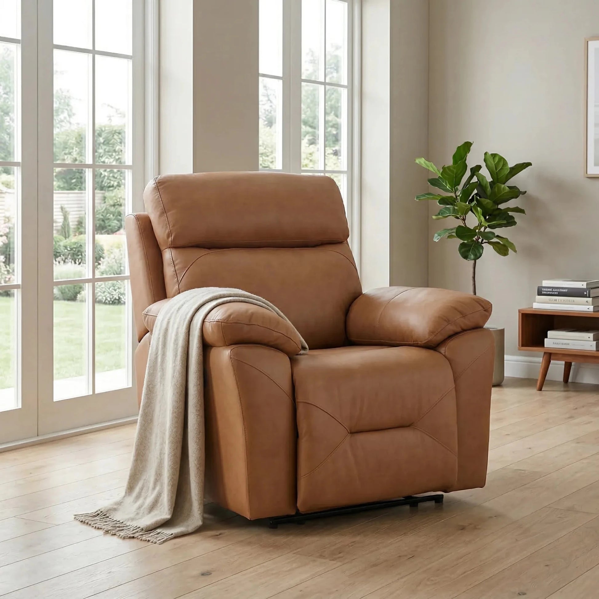 Modern leather lounge chair