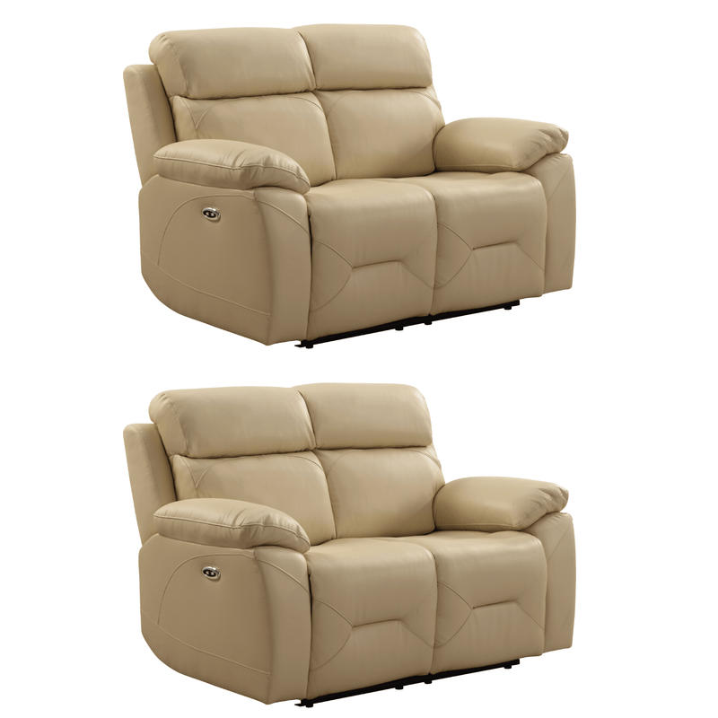 Renato Cream 2+2 sofa set on a white background with smooth fabric upholstery and clean design